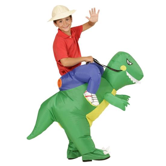Disfraz infantil Explorador con Dinosaurio Hinchable