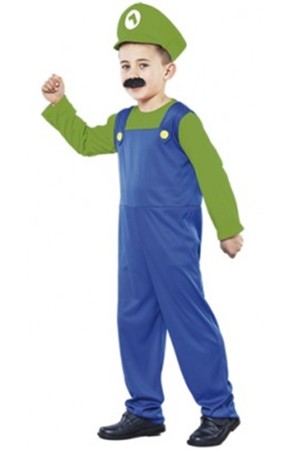 Disfraz infantil Super Mario Bros Luigi niño