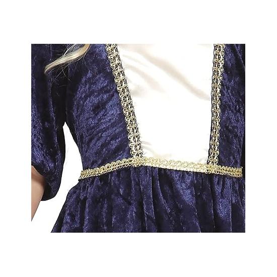 Disfraz Medieval con vestido y diadema niñas