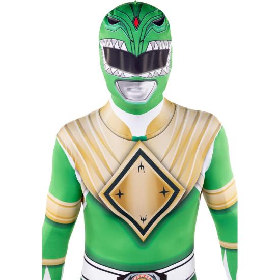 Disfraz Power Ranger verde segunda piel