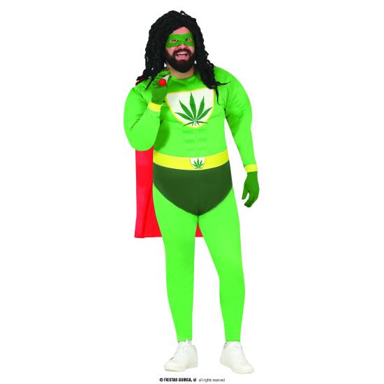 Disfraz de Superhéroe Capitán Marihuana para Adulto Disfraz de Superhéroe Capitán Marihuana para Adulto