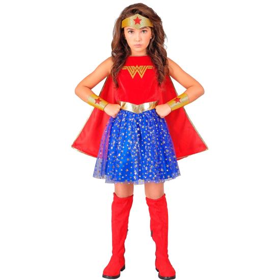 Disfraz Wonder Girl para Niña – Incluye Capa, Diadema, Vestido y Muñequeras | Traje de Superhéroe Infantil Disfraz Wonder Girl para Niña – Incluye Capa, Diadema, Vestido y Muñequeras | Traje de Superhéroe Infantil