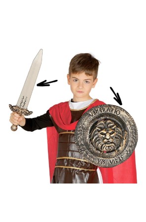 Escudo 31 cm con espada 48  cms disfraz  Gladiator