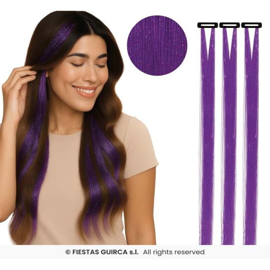 Extensiones de Pelo con Brillos - Fiestas Guirca
