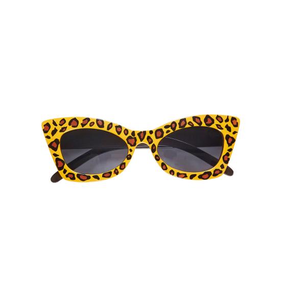 Gafas de leopardo retro adulto