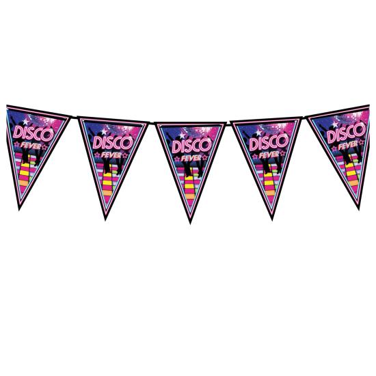 Gallardete disco años 70 300 cms 20 x 30 cms Gallardete disco años 70 300 cms 20 x 30 cms