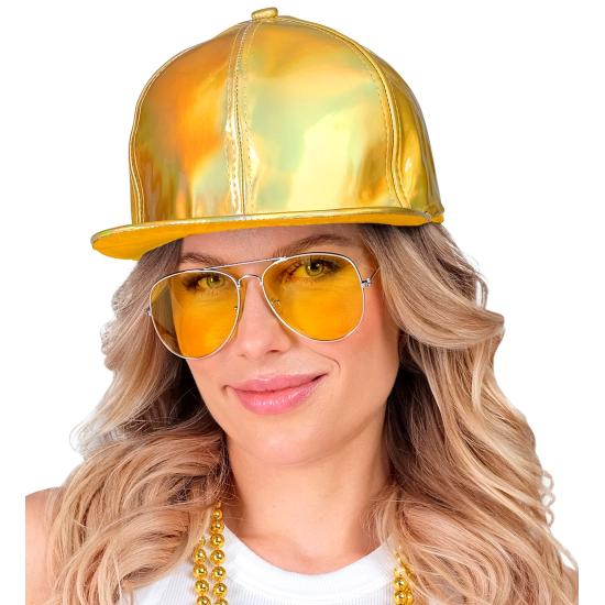 Gorra Holográfica Oro - Accesorio de Disfraz Moderno y Original Gorra Holográfica Oro - Accesorio de Disfraz Moderno y Original