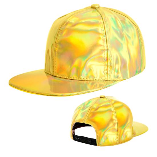 Gorra Holográfica Oro - Accesorio de Disfraz Moderno y Original Gorra Holográfica Oro - Accesorio de Disfraz Moderno y Original