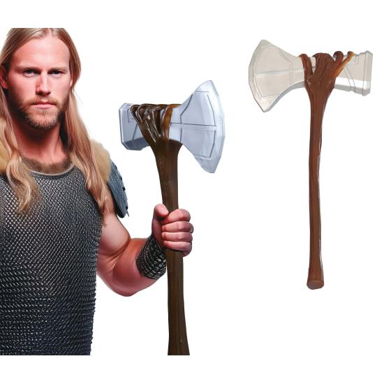 Hacha Vikinga de 61 cm - Accesorio de Fantasía para Disfraces Épicos