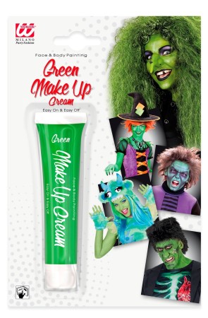 Maquillaje verde facial  tubo