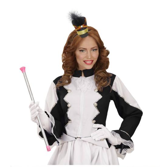 Mini Gorro Majorette Purpurina con Gema y Pluma.2*