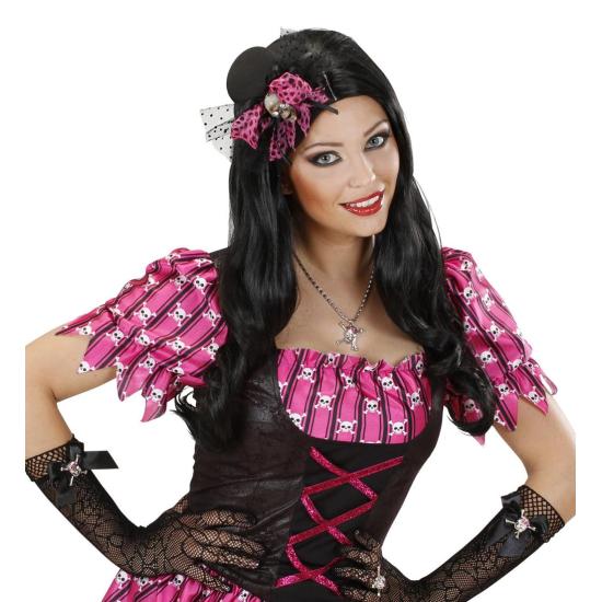 Mini Sombrero con Calavera y Lazo