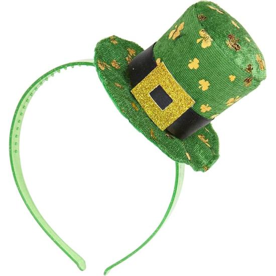 Mini sombrero verde San Patricio en diadema | Accesorios fiesta