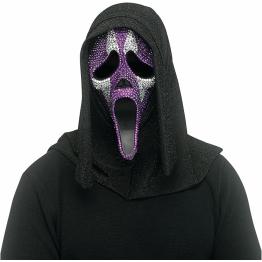 Máscara Brillante de Bufón Ghost Face – Terror con Estilo y Brillo