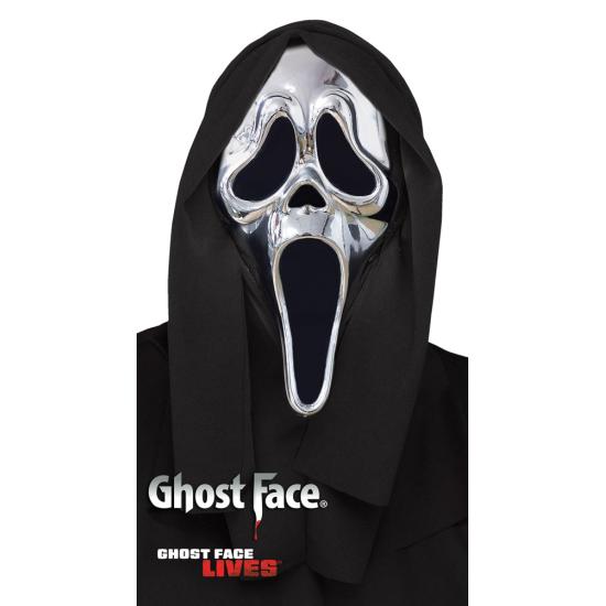 Máscara cromada Ghost Face® para adulto