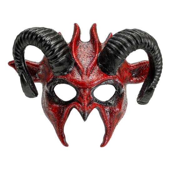 Máscara de diablo con cuernos negros, demonio Máscara de diablo con cuernos negros, demonio