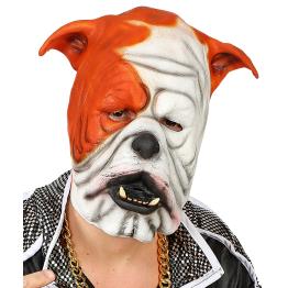 Máscara de látex Bulldog para adultos
