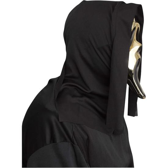 Máscara GhostFace® Gold Chrome con Cubierta – PVC Duro Cromado