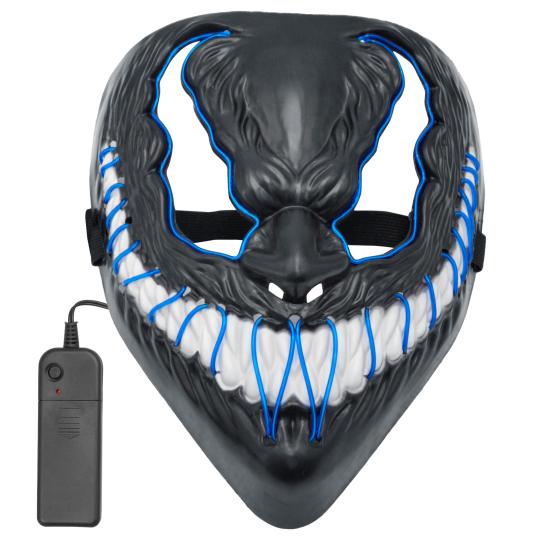 Máscara LED monstruo, cara brillante, mueca de miedo, demonio, Halloween Máscara LED monstruo, cara brillante, mueca de miedo, demonio, Halloween