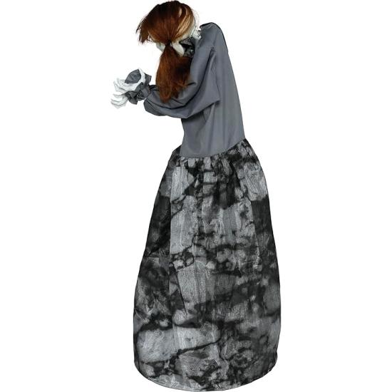 Mujer Esqueleto Susto con Luz, Sonido y Movimiento 120 cm