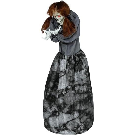 Mujer Esqueleto Susto con Luz, Sonido y Movimiento 120 cm