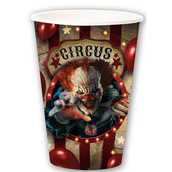 Pack 6 Vasos Payasos Asesinos 355 ml 11 cms