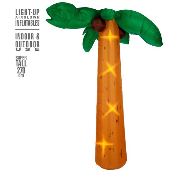 Palmera Hinchable Luminosa de 270 Centímetros con Ventilador
