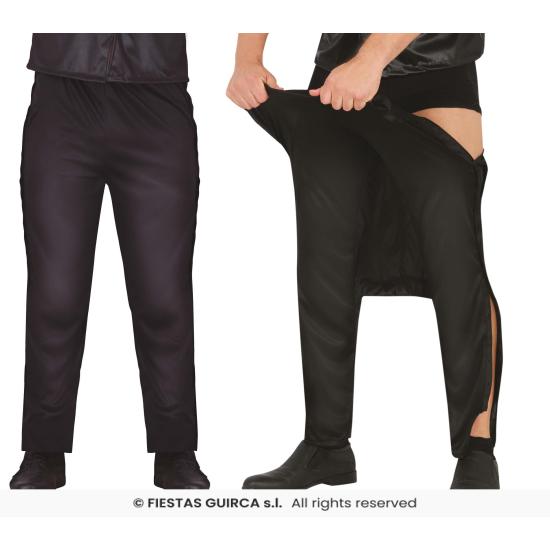 Pantalón Stripper Negro - Accesorio de Disfraz para Despedida de Soltero y Fiestas de Adultos -