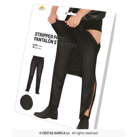 Pantalón Stripper Negro - Accesorio de Disfraz para Despedida de Soltero y Fiestas de Adultos -