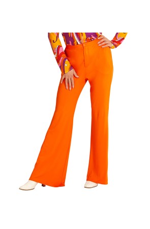 Pantalones de Mujer Años 70 Groovy Naranja