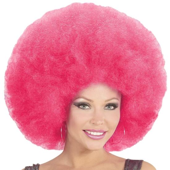 Peluca Afro Sobredimensionada color Rosa