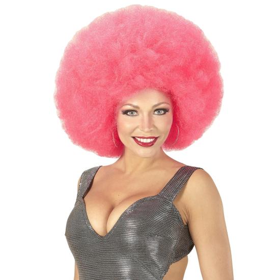 Peluca Afro Sobredimensionada color Rosa