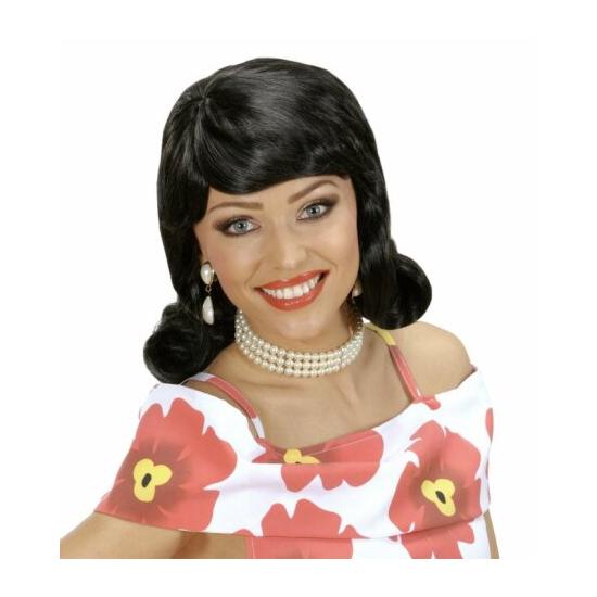 Peluca Años 50 Negra.