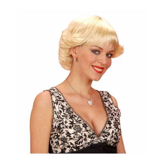Peluca de los años 50 Rubia corta