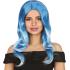 Peluca Azul Melena Ondas