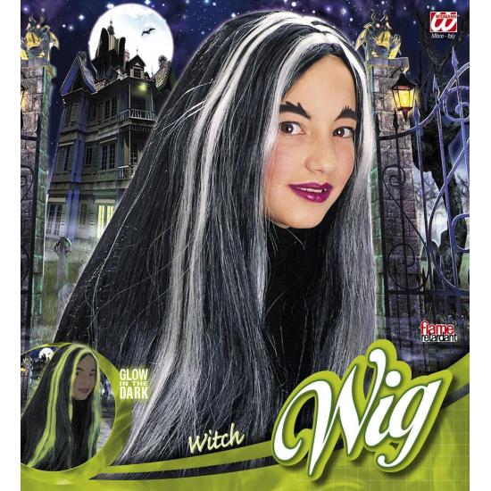 Peluca Bruja infantil Fluor oscuridad !