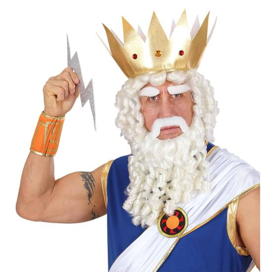 Peluca disfraz Dios del Olympo o Poseidón.