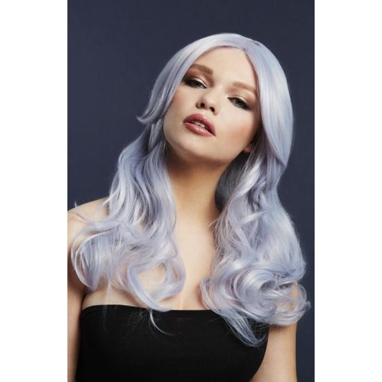 Peluca Fever Nicole, mezcla auténtica, Lila plateado
