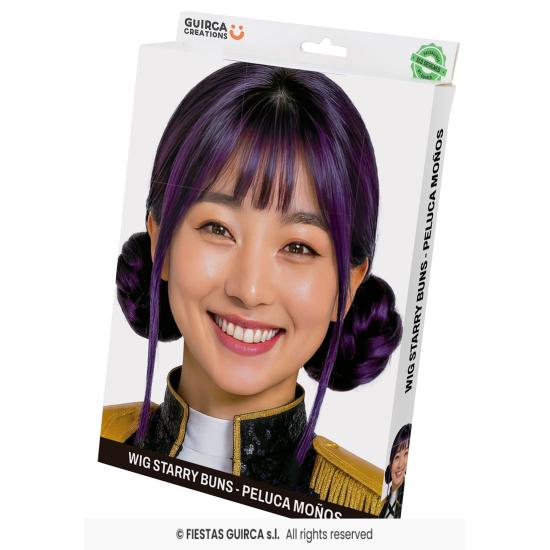 ✨ Peluca K-Pop con Moños Estrellados