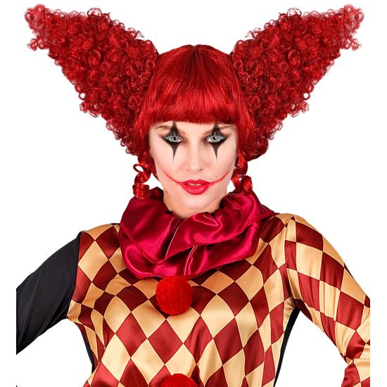 Peluca Killer Clown, roja, vintage, accesorio payaso de terror, disfraz Halloween