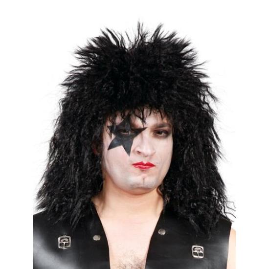 Peluca Negra Estrella del Rock . Peluca Negra Estrella del Rock .