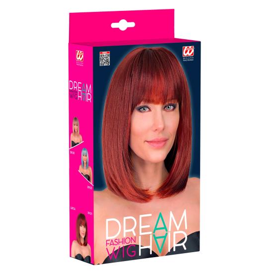 Peluca sintética estilo bob con flequillo