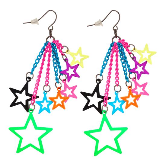 Pendientes Estrella Neón Años 80