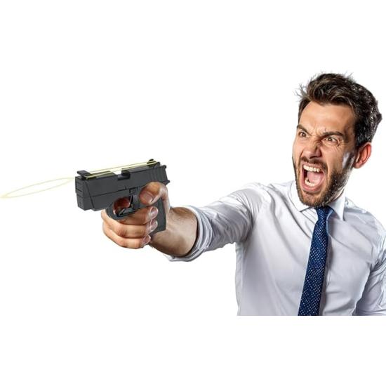 Pistola Lanzagomas Elásticas Negra 17 cm