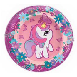 Platos Unicornio desechables 23 cms 8 uds