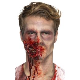 Prótesis de látex, mandíbula de zombi