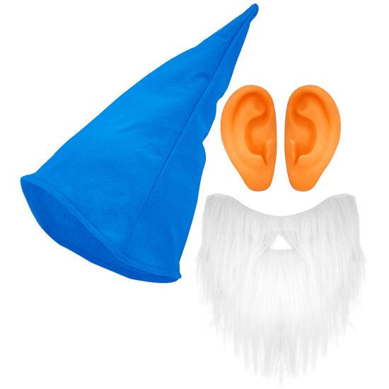 Set Gorro, Barba y Orejas para Enanos  Adulto Set Gorro, Barba y Orejas para Enanos  Adulto
