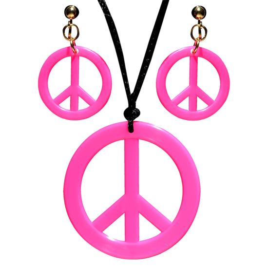 Set Hippie Colgante y Pendientes Fluorescentes Set Hippie Colgante y Pendientes Fluorescentes