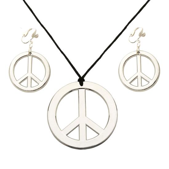Set Hippie Colgante y Pendientes plata