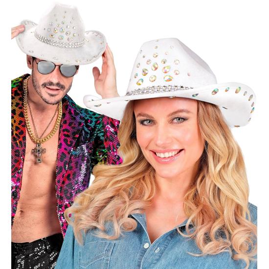 Sombrero Cowboy con Brillantes para Fiesta o Disfraz – Adulto Unisex